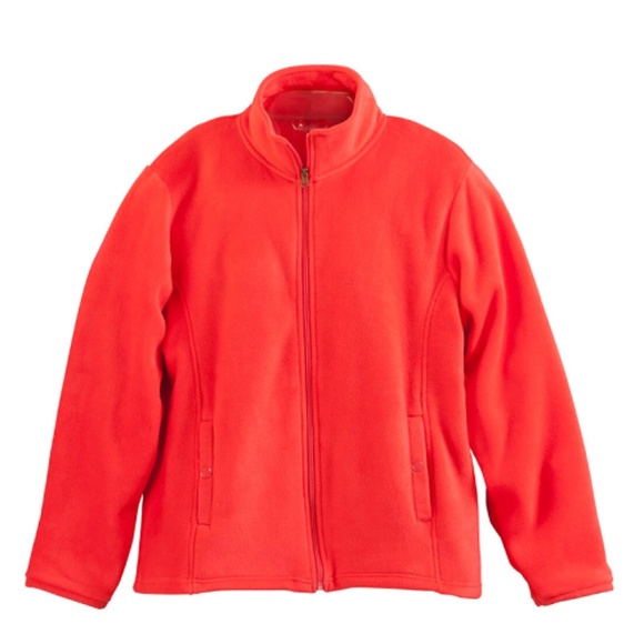 LADIES FLEECE JACKET w/POCKETS Coral Med FINAL $$ - Picture 3 of 3